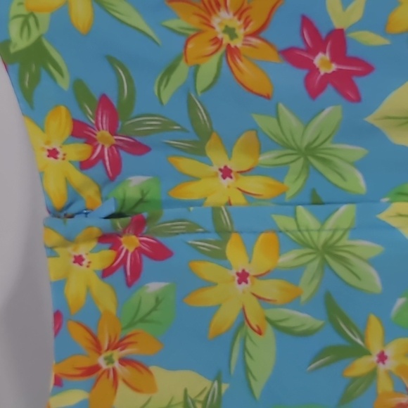 EUC Maggie London Women's sz 6 Vintage Tropical Floral 100% Silk Midi Dress - Picture 4 of 9